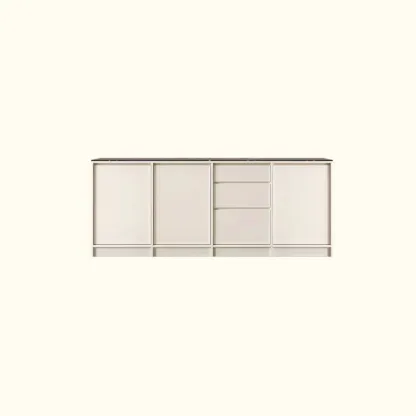 Modern Wood Buffet with Alterable Shelf and Doors Image - 7