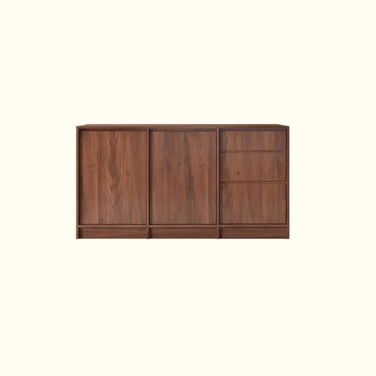Modern Wood Buffet with Alterable Shelf and Doors Image - 11