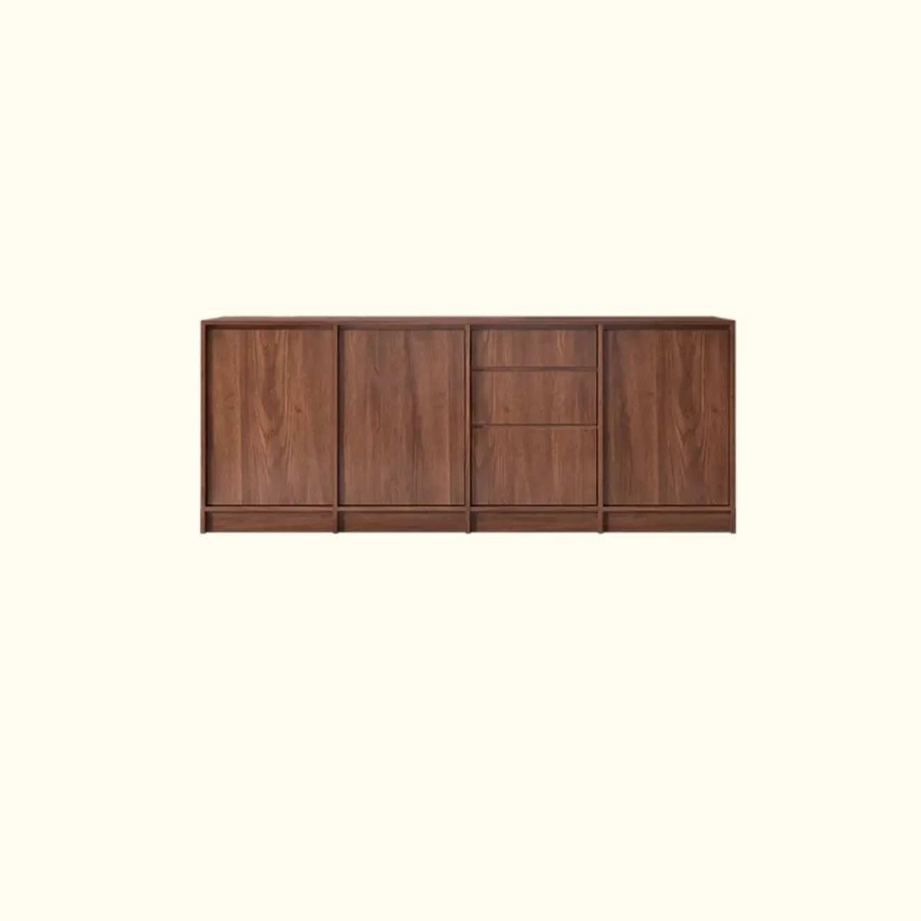 Modern Wood Buffet with Alterable Shelf and Doors Image - 12