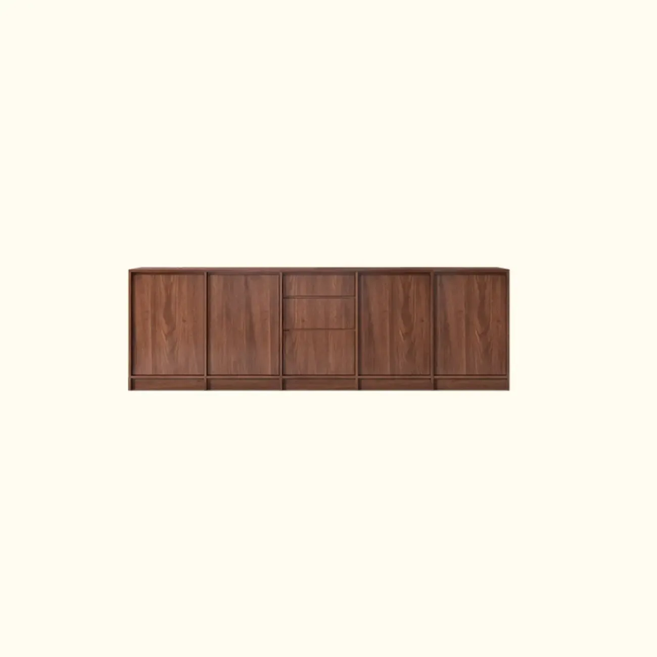 Modern Wood Buffet with Alterable Shelf and Doors Image - 13