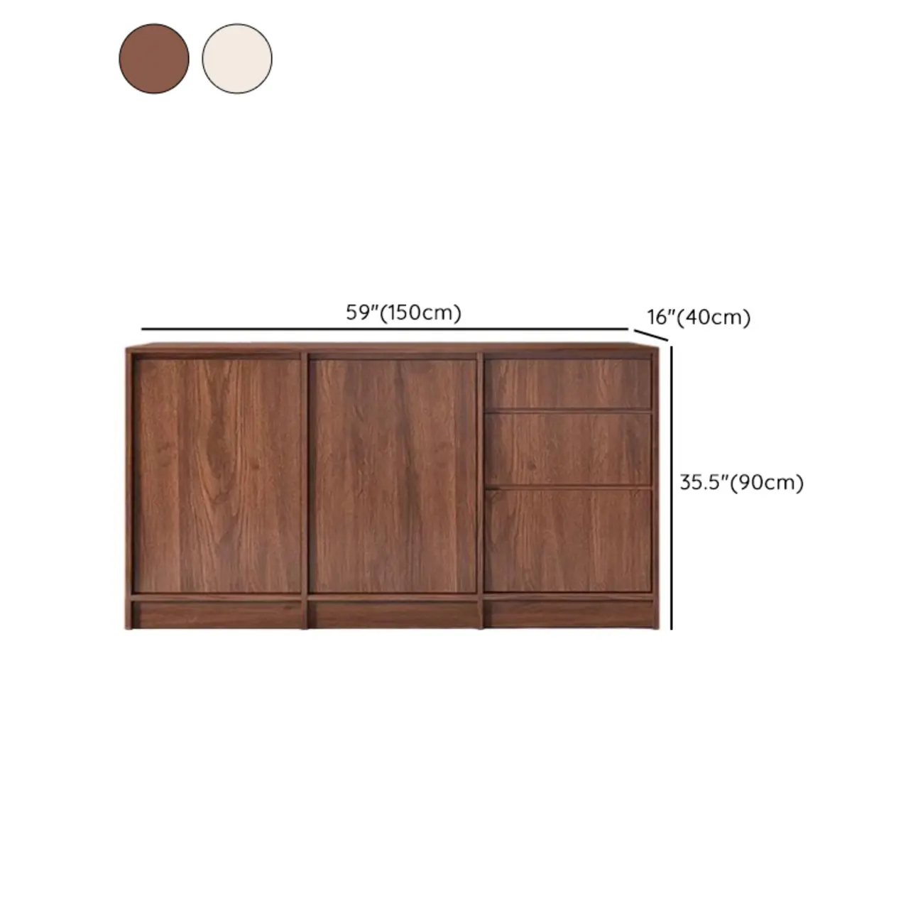 Modern Wood Buffet with Alterable Shelf and Doors Image - 16 | homeyfad