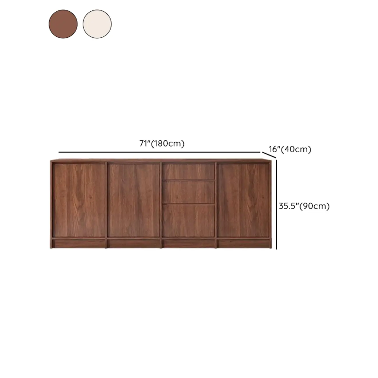 Modern Wood Buffet with Alterable Shelf and Doors Image - 17 | homeyfad