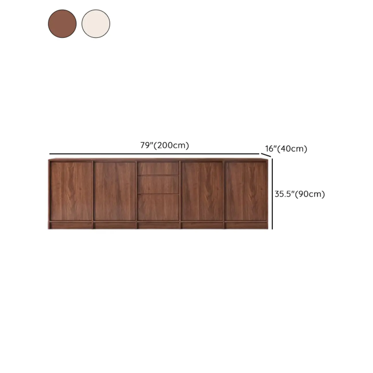 Modern Wood Buffet with Alterable Shelf and Doors Image - 18 | homeyfad