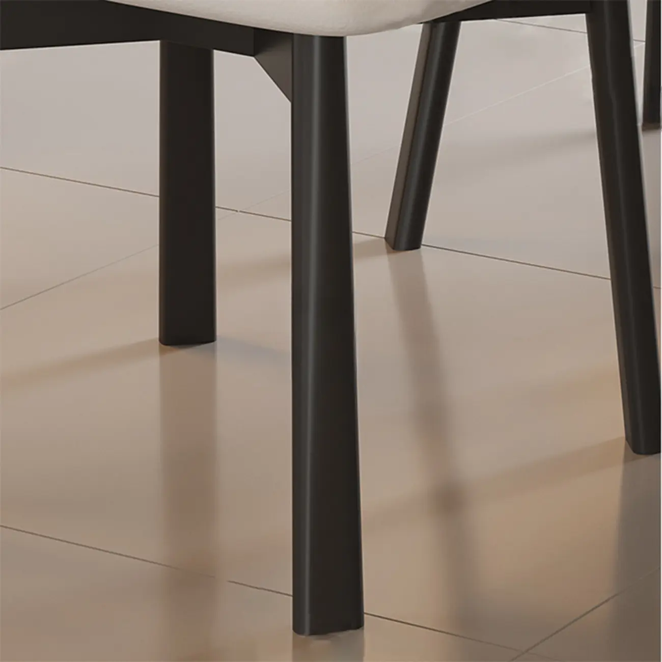 Modern Faux Leather Upholstered Low Back Dining Chair Image - 7 | homeyfad