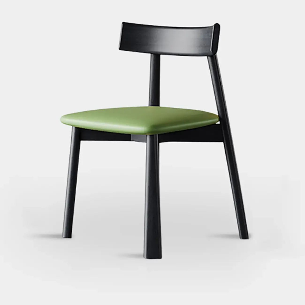 Modern Faux Leather Upholstered Low Back Dining Chair Image - 10