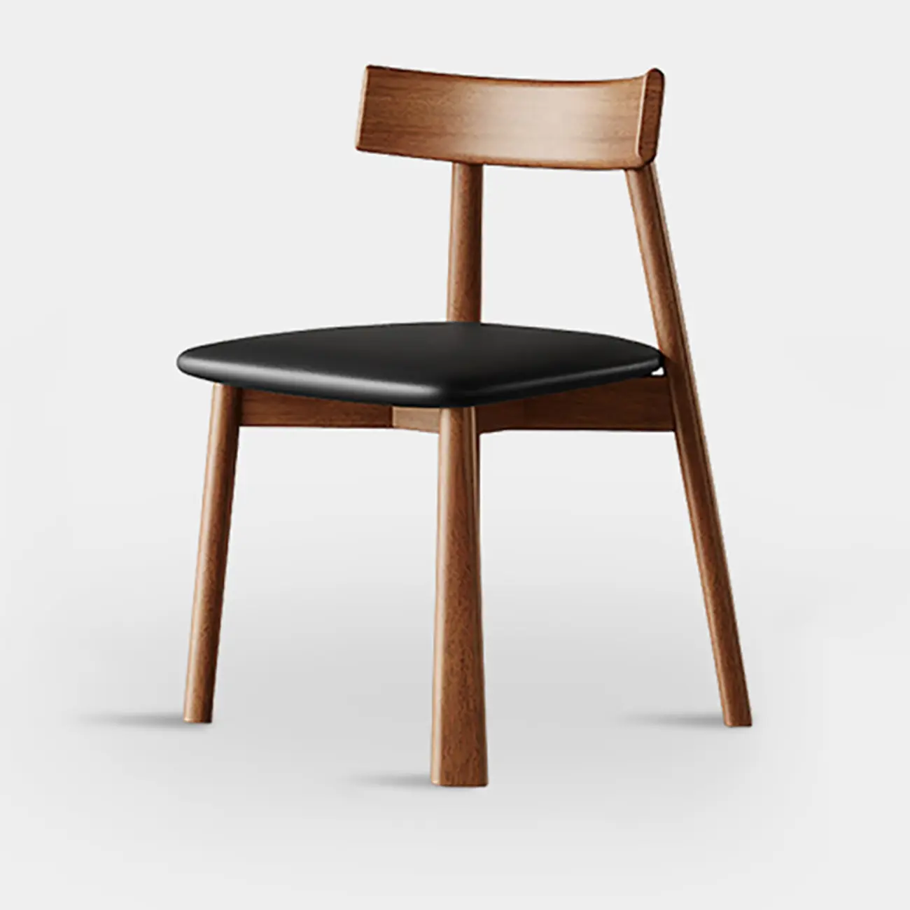 Modern Faux Leather Upholstered Low Back Dining Chair Image - 14 | homeyfad