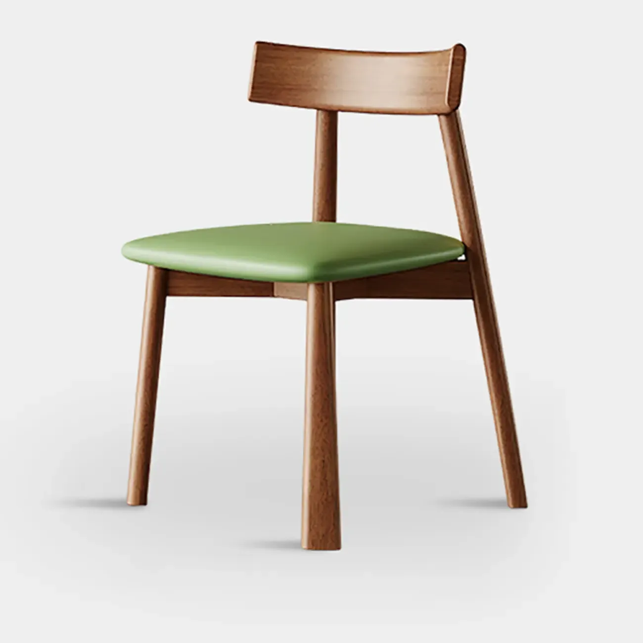 Modern Faux Leather Upholstered Low Back Dining Chair Image - 17