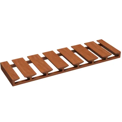 Contemporary Chestnut Wooden Hanging Wine Glass Rack