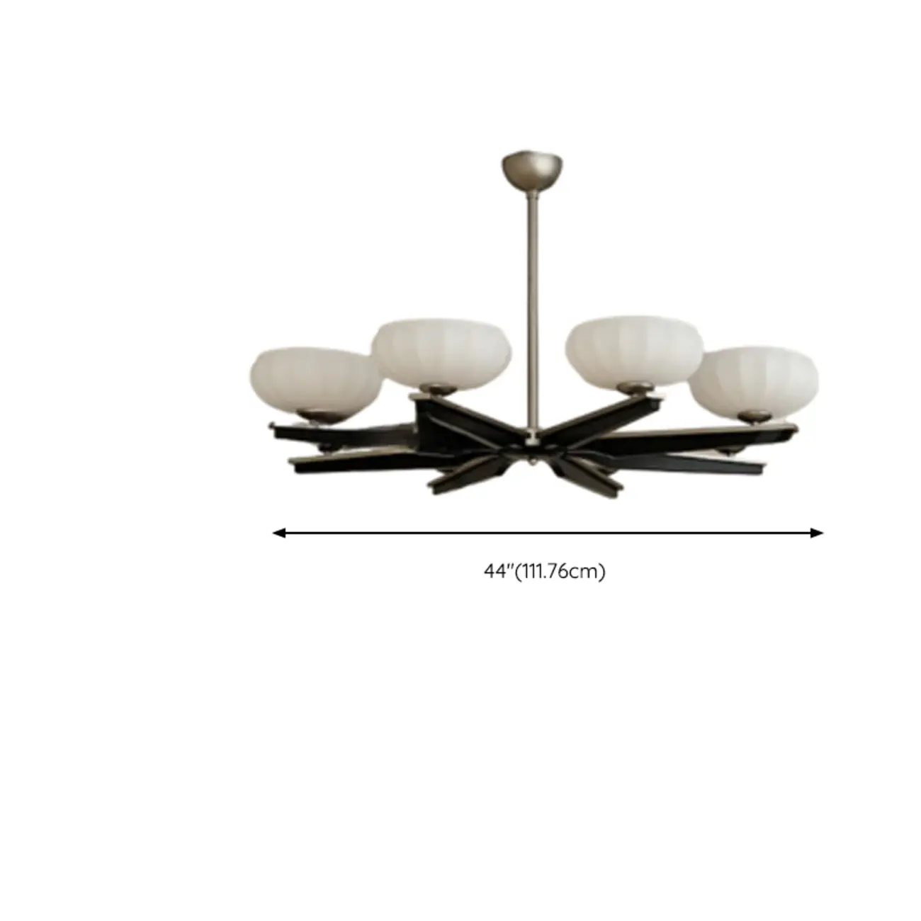 Gold Glass Flower Shaped Modern Linear Chandelier Light Image - 10 | homeyfad