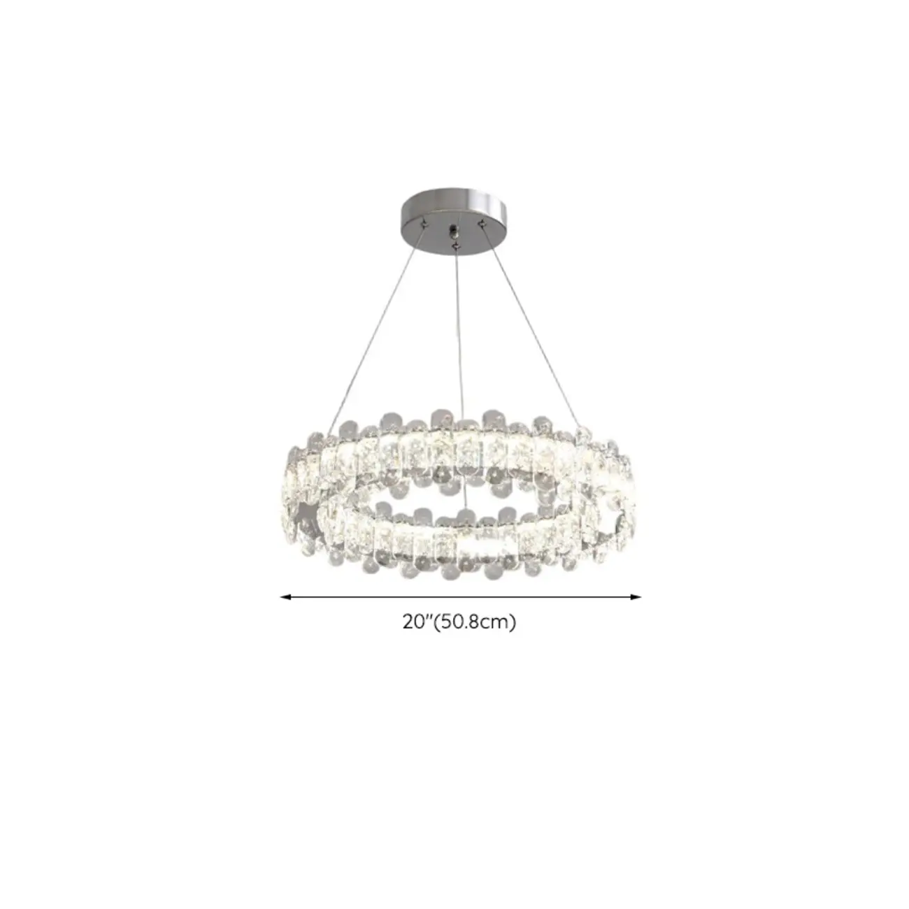 Gold Crystal Circular Glass Beads Modern Chandelier #size | homeyfad