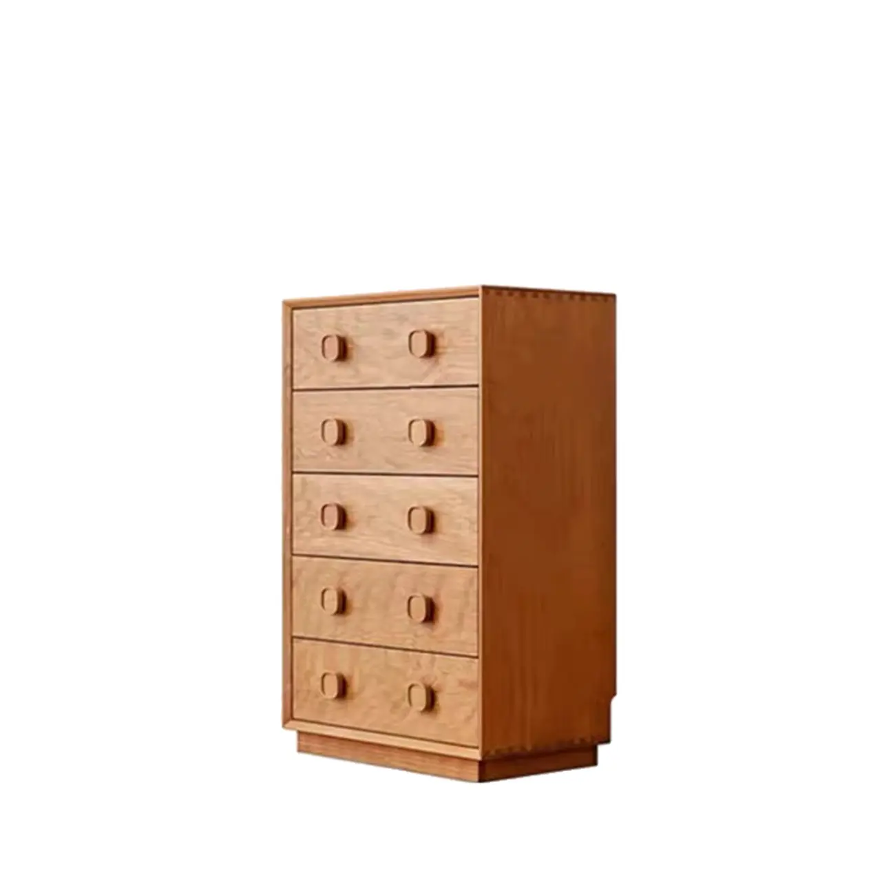 Bedroom Horizontal Multi-drawer Pine Wood Double Dresser Image - 4 | homeyfad