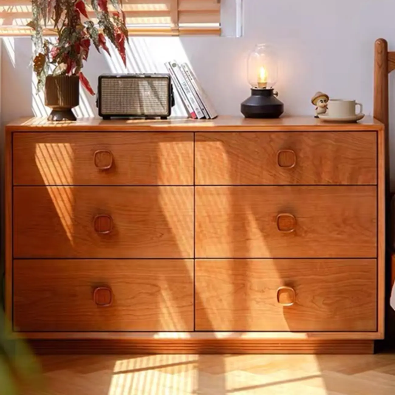Mid-century Modern Wooden Horizonal Double Dresser Image - 1 | homeyfad