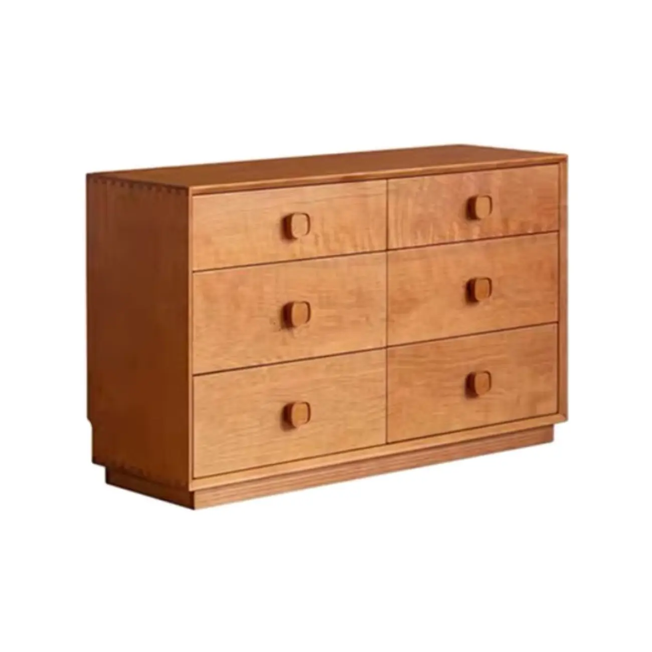 Mid-century Modern Wooden Horizonal Double Dresser Image - 6 | homeyfad