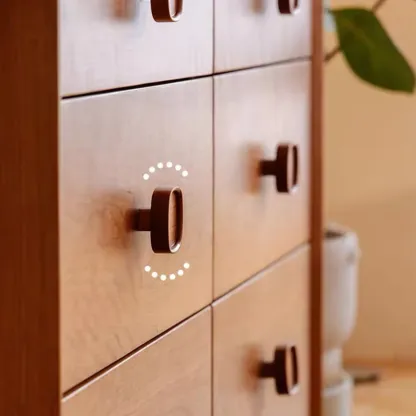 Mid-century Modern Wooden Horizonal Double Dresser Image - 10