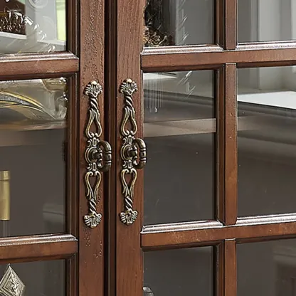 Traditional 34" Wood Wine Bar Cabinet with Drawers Image - 14