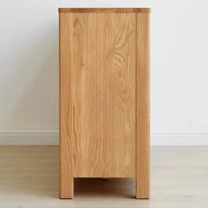 Modern Wood Sideboard with Shelves and Drawers Image - 15