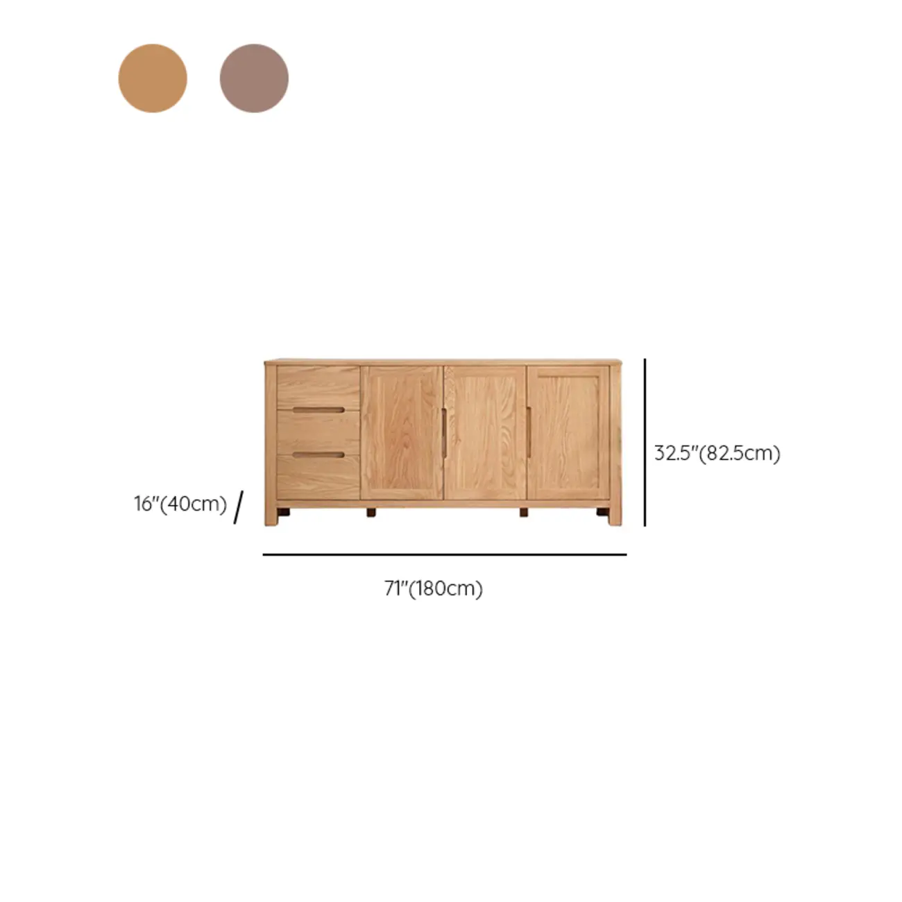 Modern Wood Sideboard with Shelves and Drawers Image - 24 | homeyfad