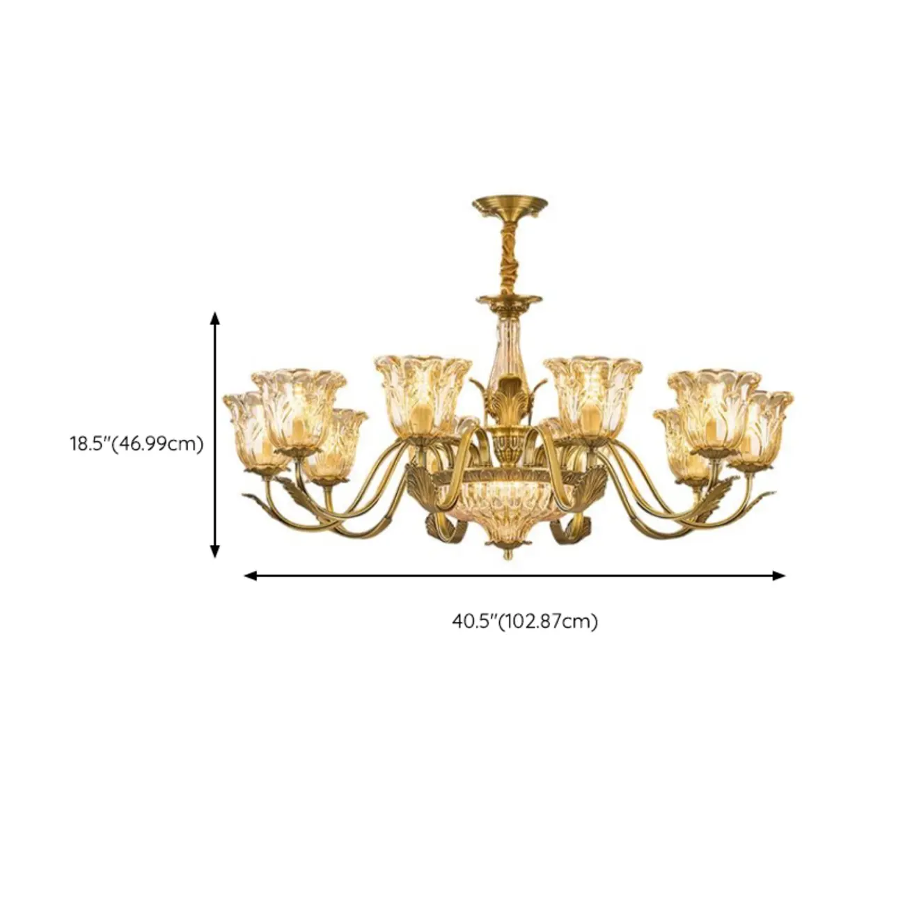 Gold Floral Glass Crystal Chandelier Elegant Design Image - 16 | homeyfad