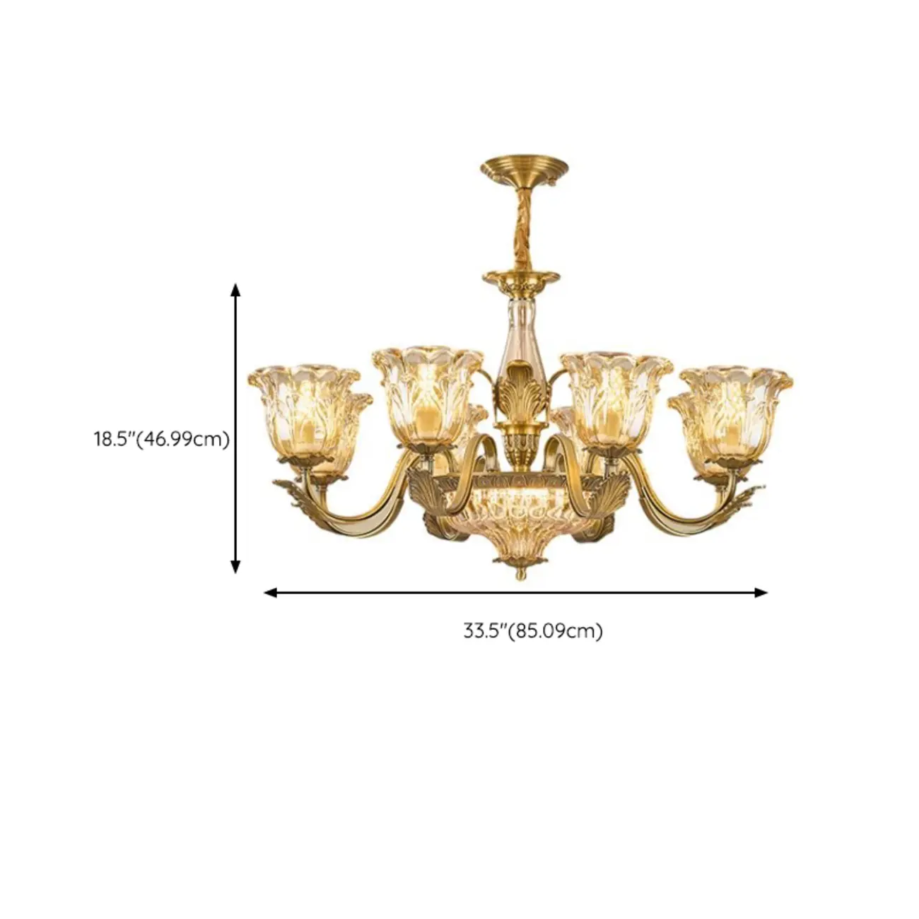 Gold Floral Glass Crystal Chandelier Elegant Design Image - 17 | homeyfad