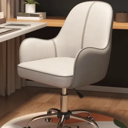 Modern Tech Cloth Upholstered Adjustable Swivel Office Chair Image - 4