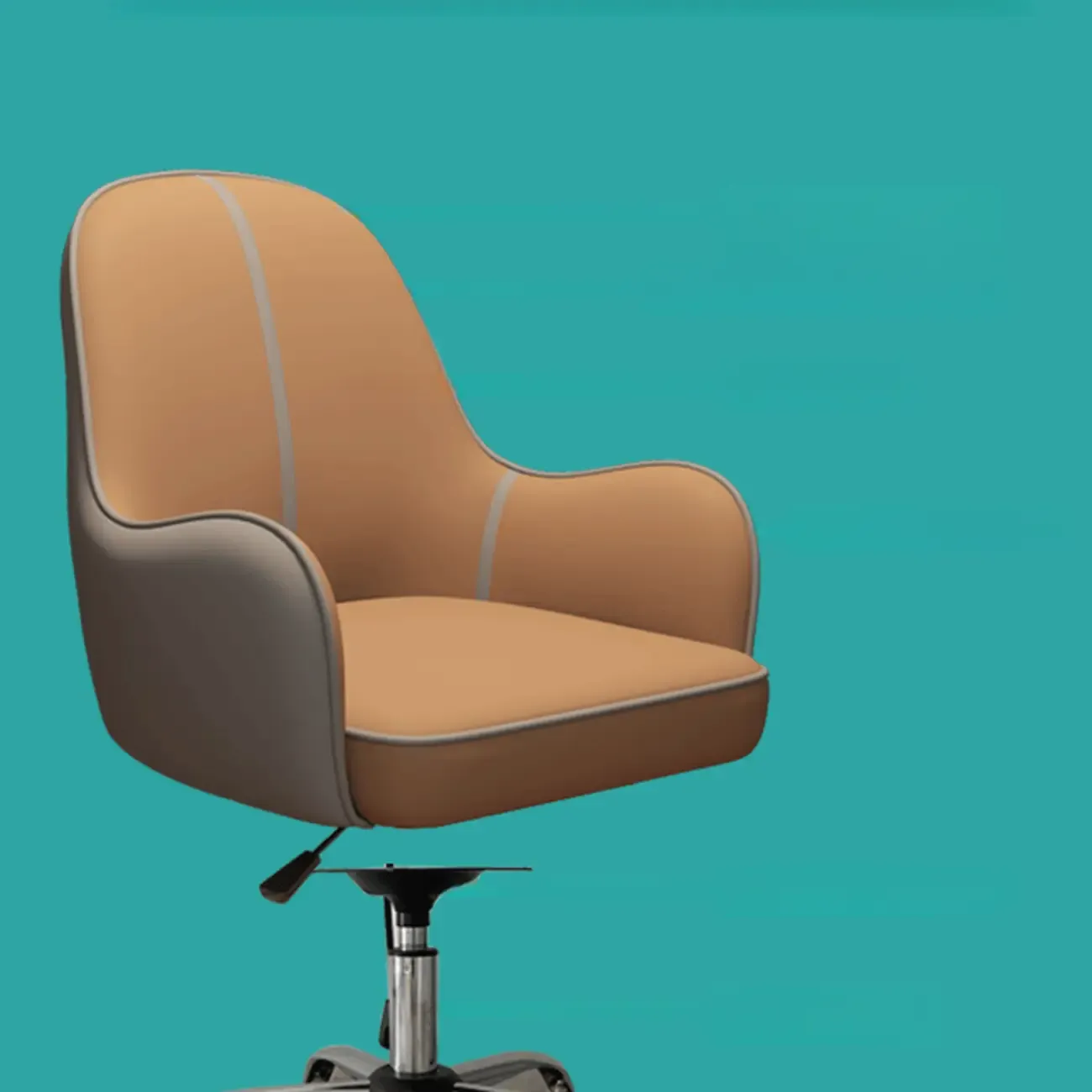 Modern Tech Cloth Upholstered Adjustable Swivel Office Chair Image - 6