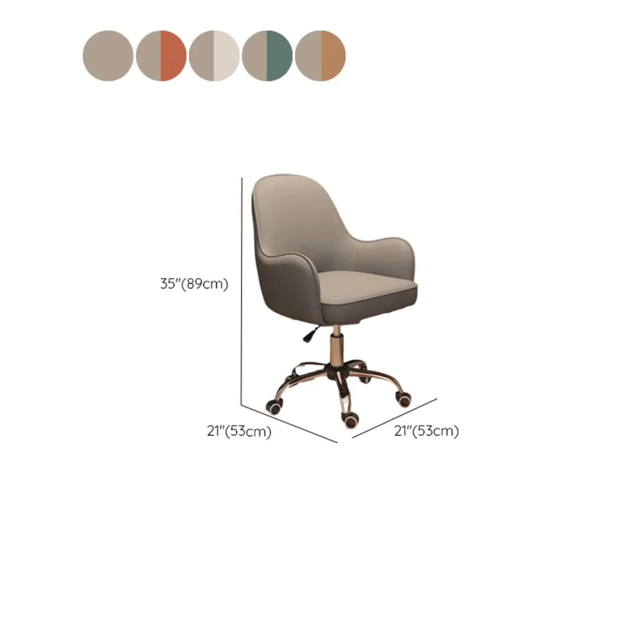 Modern Tech Cloth Upholstered Adjustable Swivel Office Chair Image - 17 | homeyfad