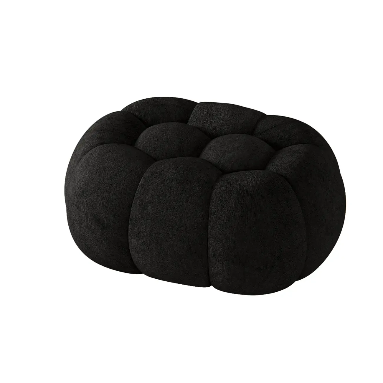 Contemporary Cloud Shaped Upholstered Bedroom Bench Image - 9