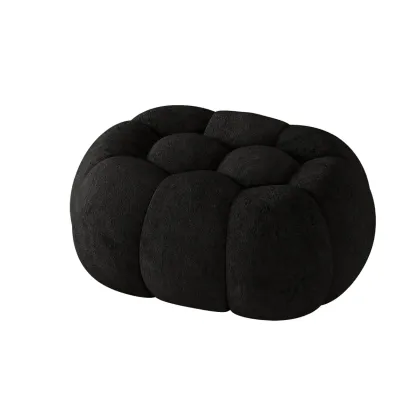 Contemporary Cloud Shaped Upholstered Bedroom Bench Image - 9