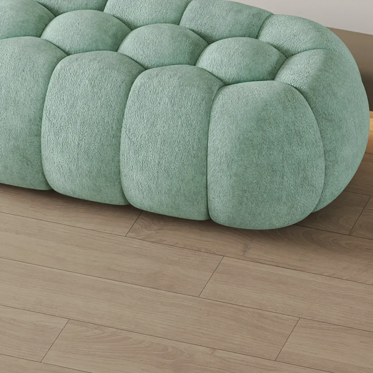 Contemporary Cloud Shaped Upholstered Bedroom Bench Image - 12