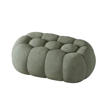 Contemporary Cloud Shaped Upholstered Bedroom Bench Image - 25