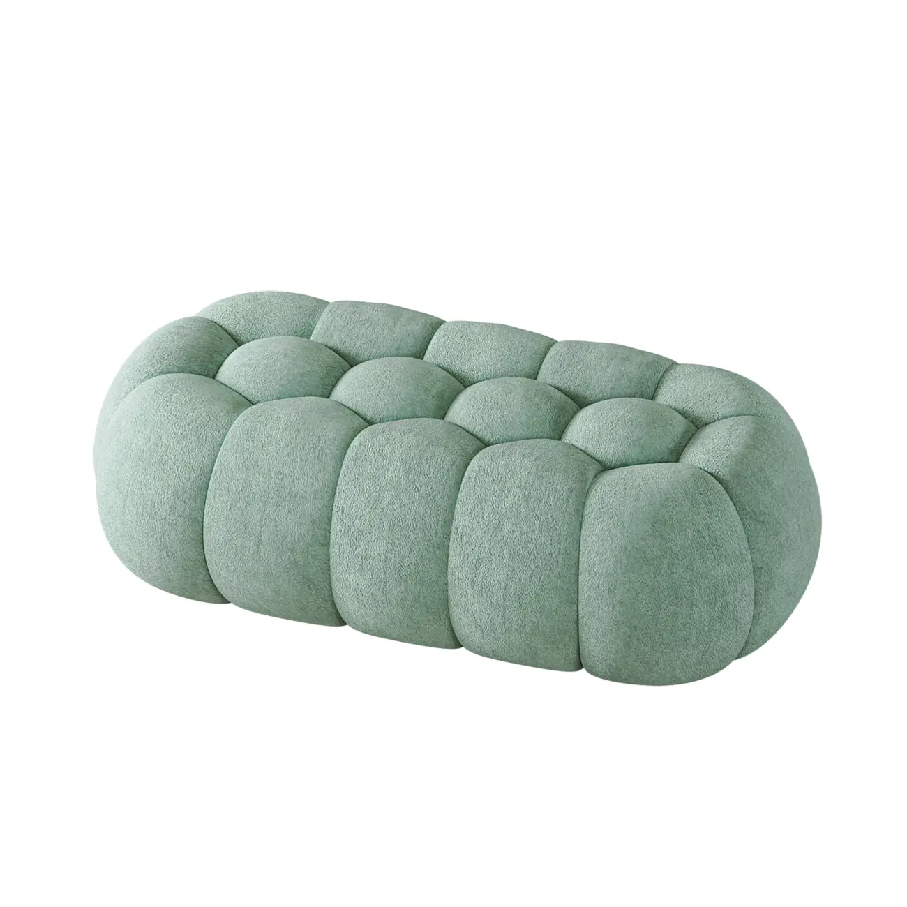 Contemporary Cloud Shaped Upholstered Bedroom Bench Image - 34 | homeyfad