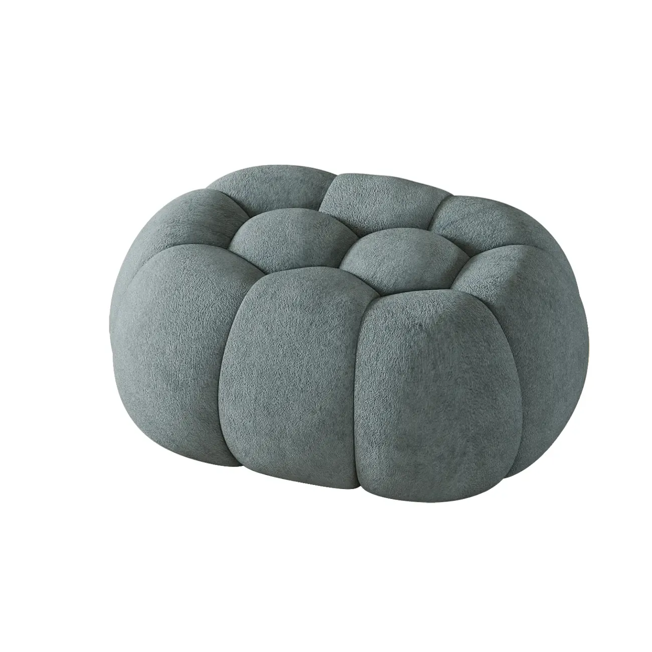 Contemporary Cloud Shaped Upholstered Bedroom Bench Image - 36