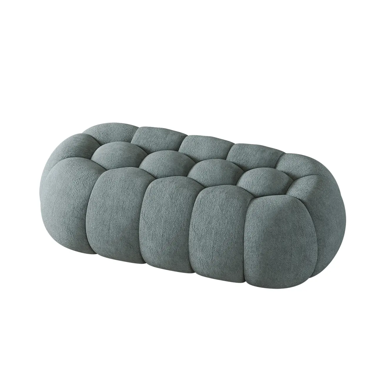 Contemporary Cloud Shaped Upholstered Bedroom Bench Image - 38 | homeyfad