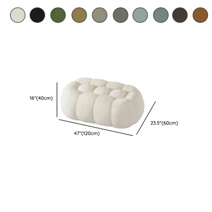 Contemporary Cloud Shaped Upholstered Bedroom Bench Image - 49