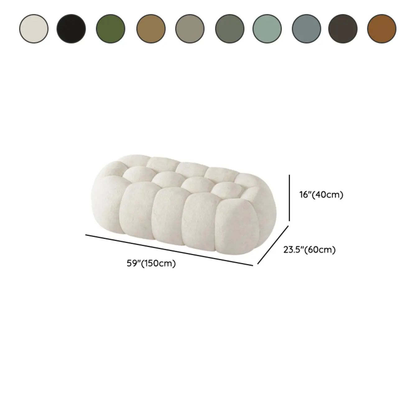 Contemporary Cloud Shaped Upholstered Bedroom Bench Image - 50 | homeyfad