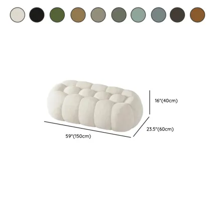 Contemporary Cloud Shaped Upholstered Bedroom Bench Image - 50