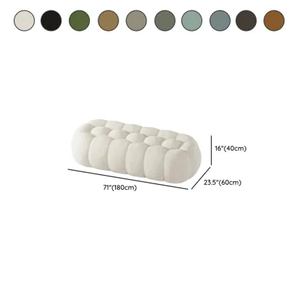 Contemporary Cloud Shaped Upholstered Bedroom Bench Image - 51