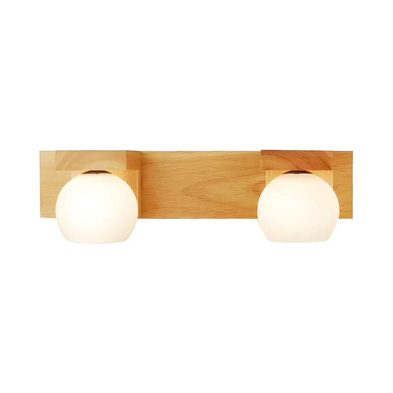 Modern Medium Wood Color LED Bathroom Vanity Light in 3 Lights Image - 7 | homeyfad