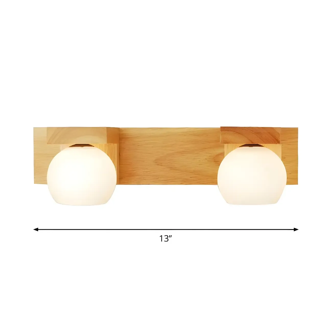 Modern Medium Wood Color LED Bathroom Vanity Light in 3 Lights Image - 10