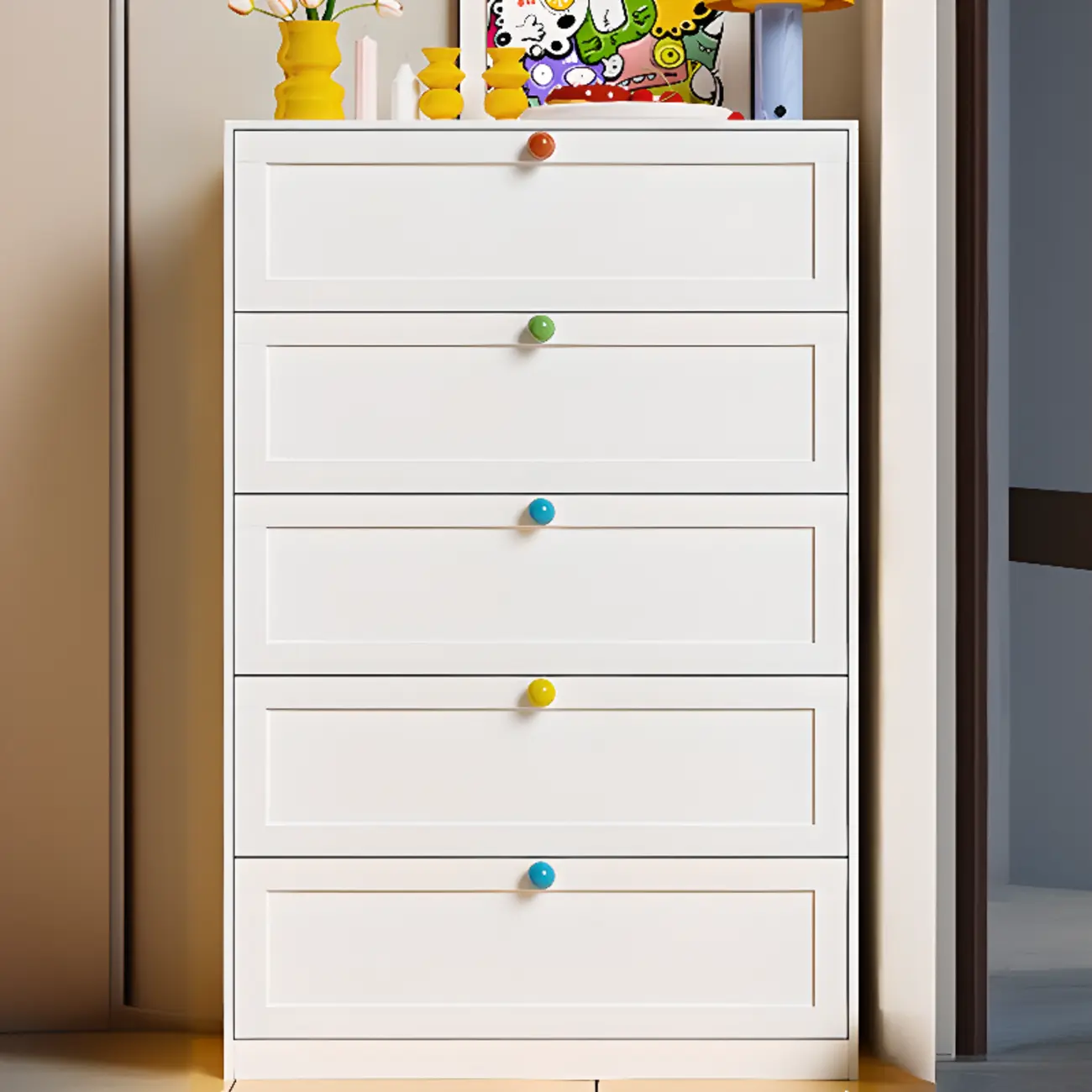 Black Modern Metal Vertical Bachelor Chest for Bedroom Image - 12 | homeyfad