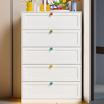 Black Modern Metal Vertical Bachelor Chest for Bedroom Image - 12