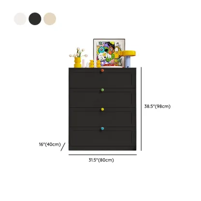 Black Modern Metal Vertical Bachelor Chest for Bedroom #size