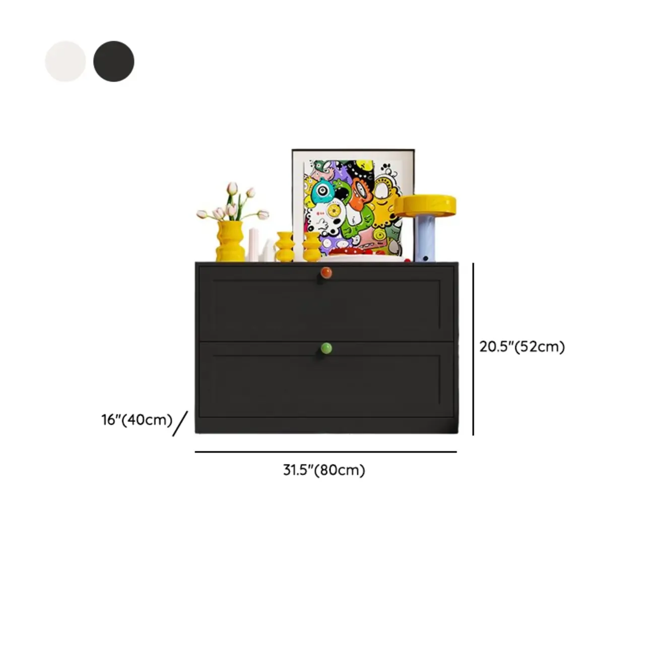 Black Modern Metal Vertical Bachelor Chest for Bedroom Image - 16