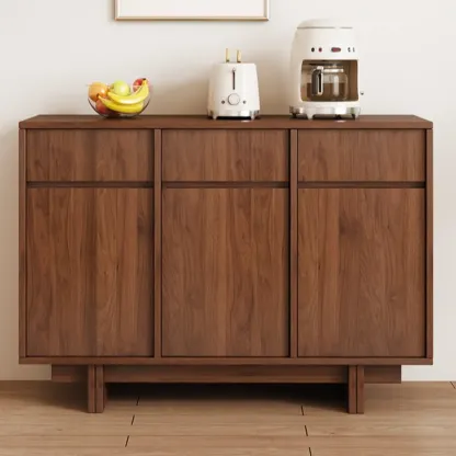 Modern Wood Sideboard with Adjustable Storage Image - 1