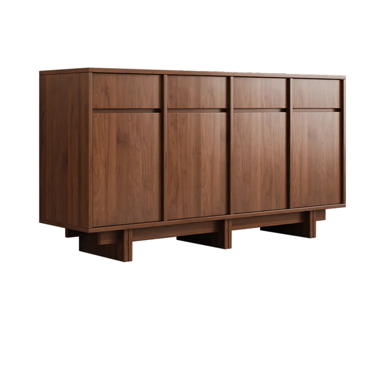 Modern Wood Sideboard with Adjustable Storage Image - 5 | homeyfad