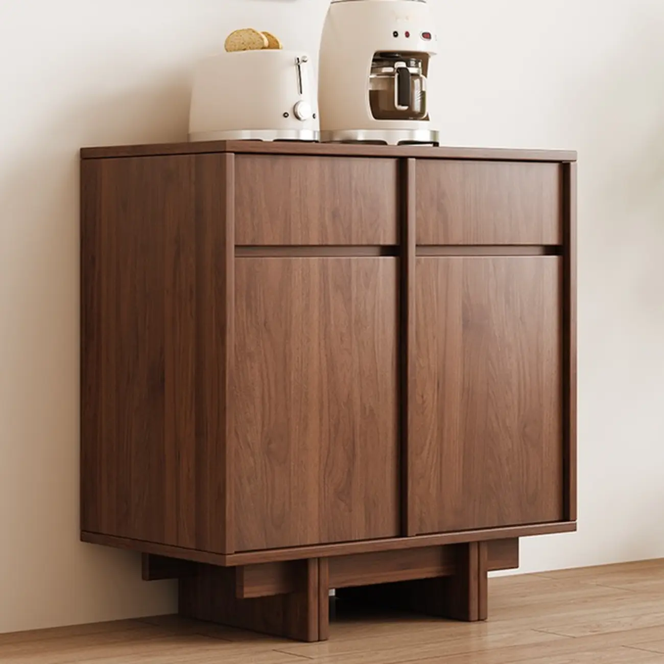 Modern Wood Sideboard with Adjustable Storage Image - 6 | homeyfad