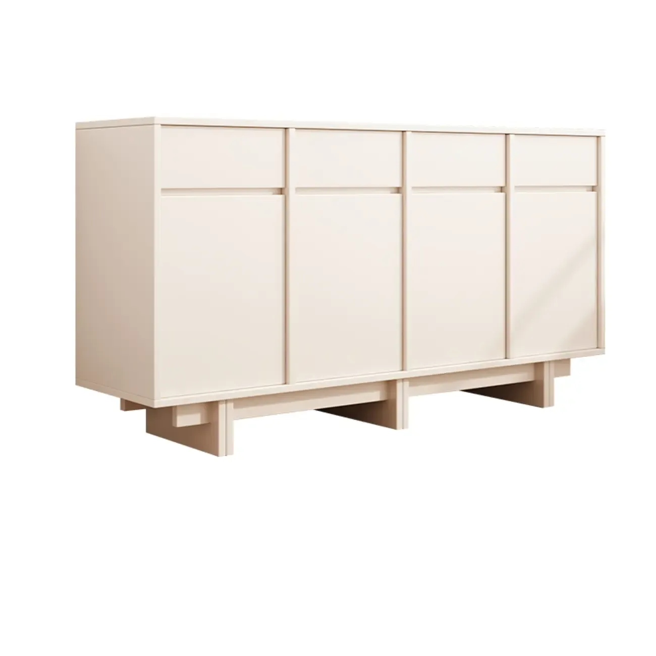 Modern Wood Sideboard with Adjustable Storage Image - 11