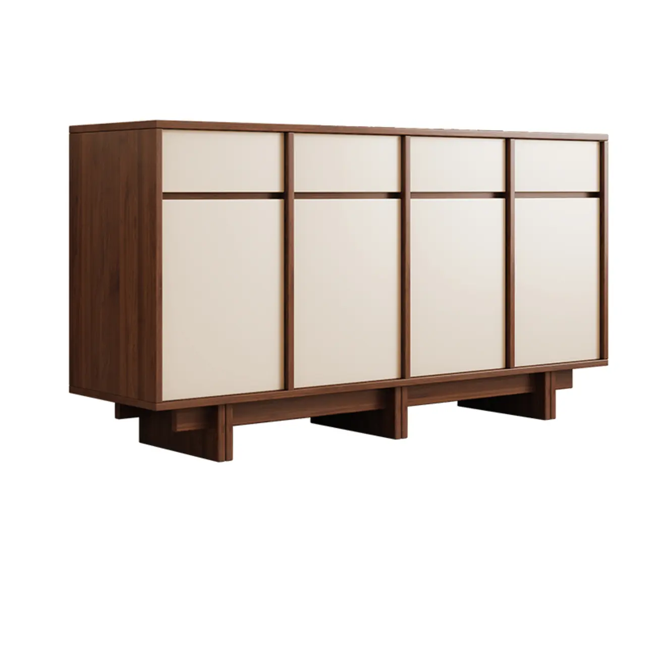 Modern Wood Sideboard with Adjustable Storage Image - 16 | homeyfad