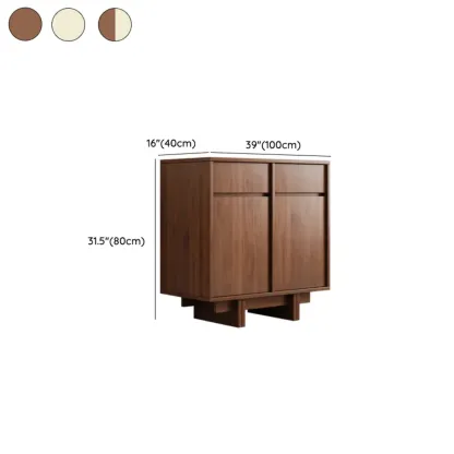 Modern Wood Sideboard with Adjustable Storage Image - 18