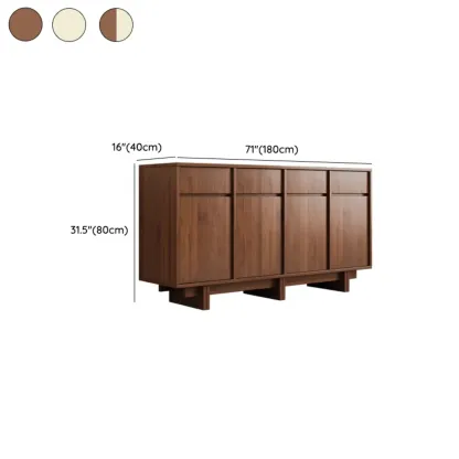 Modern Wood Sideboard with Adjustable Storage Image - 22